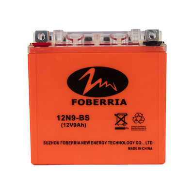 A laranja pequena acidificada ao chumbo da bateria da motocicleta de ISO14000 MF personalizou 12 volts bateria de uma hora de 9 ampères