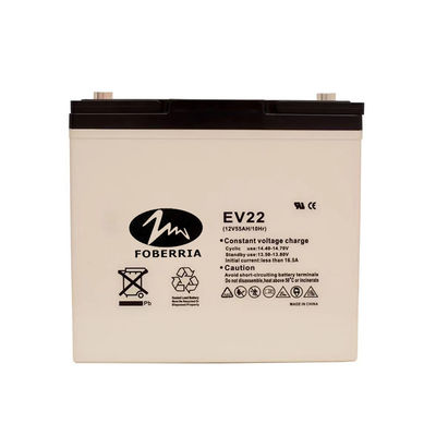 Na bateria ácida sulfúrica do eletro triciclo das baterias acidificadas ao chumbo EV22 de 12v 55ah EV