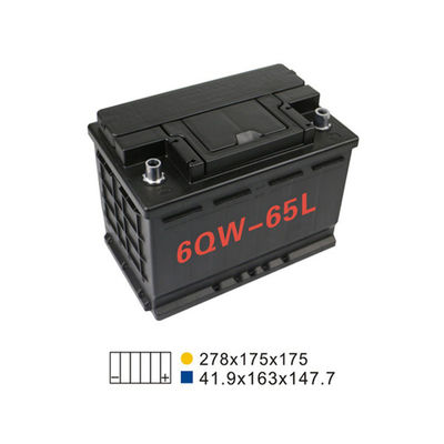 bateria de carro acidificada ao chumbo 274*175*190mm recarregáveis do começo da parada de 640A 74AH 6 Qw 65H